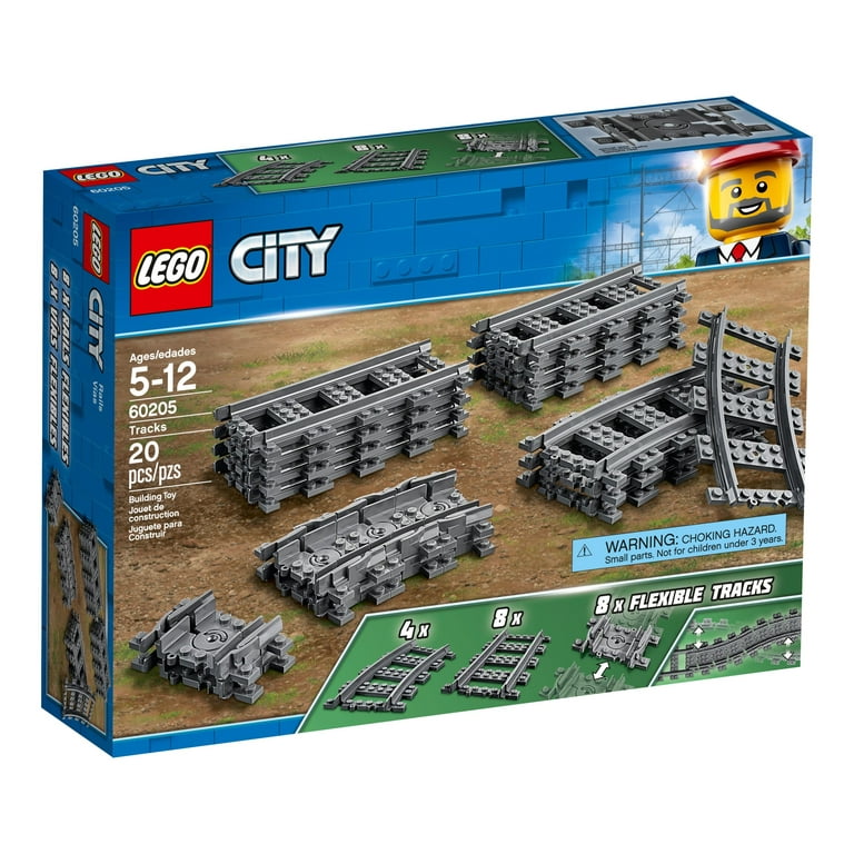Uitroepteken Ga op pad negatief LEGO City Tracks 60205 - 20 Pieces Extension Accessory Set, Train Track and  Railway Expansion, Compatible with LEGO City Sets, Building Toy for Kids,  Great Gift for Train and LEGO City Enthusiasts - Walmart.com