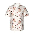 thumbnail image 2 of Picia Milk Tea Gentle Cotton Regular Fit Short Sleeve Casual Hawaiian Shirt for Men-XX-Large, 2 of 9
