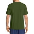 thumbnail image 4 of Domuza Mens Scrubs Classic Fit Mens Scrubs Top V-Neck Short Sleeve Nursing Uniform Shirt with Pockets Army Green S, 4 of 5