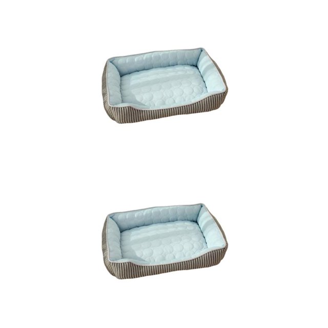 Sofá cama de tela Greeniant cama para perros azul S 2piezas