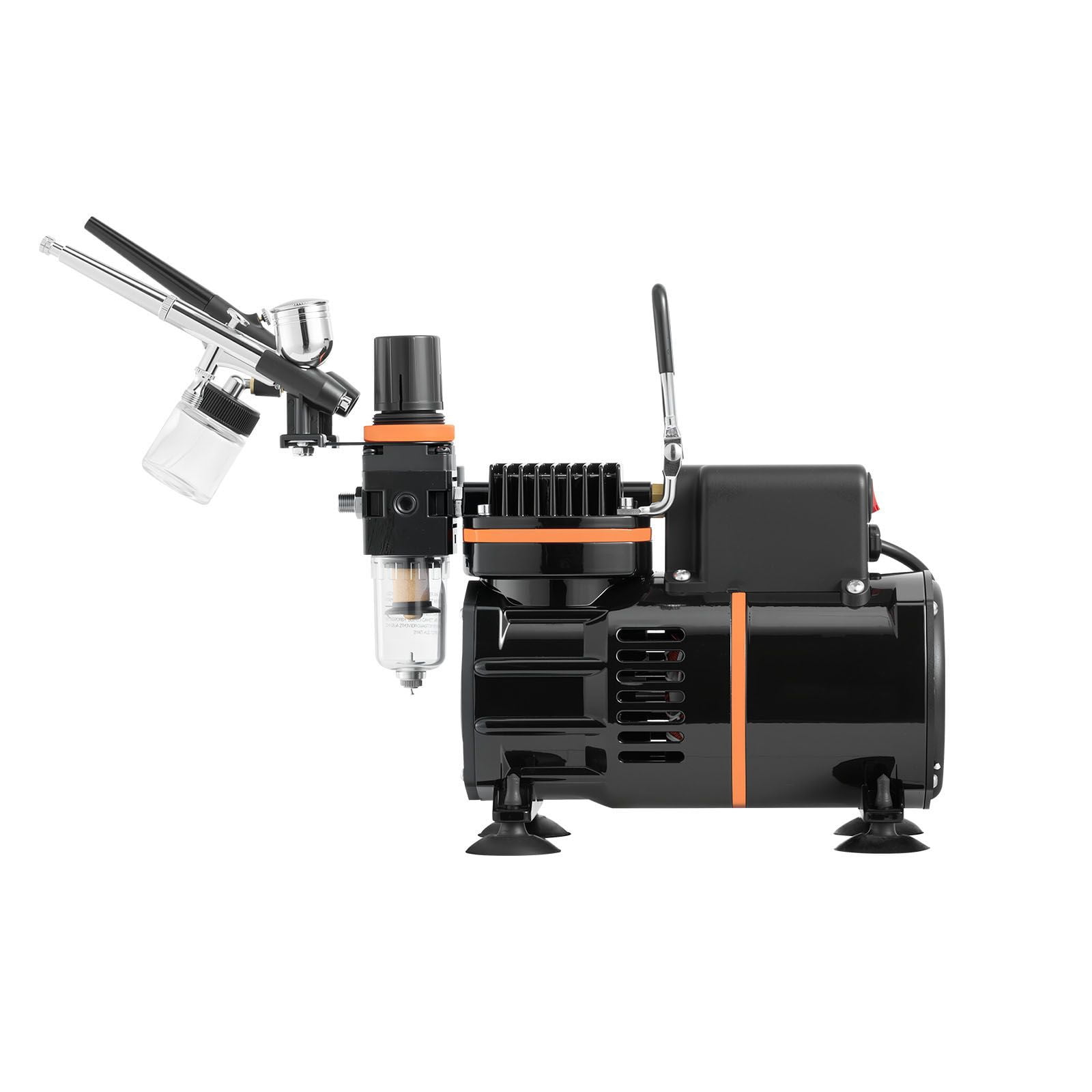 Professional Airbrush Kit with Compressor,3 Dual-Action Airbrushes,Acrylic Paint&Accessories for Cake Decorating,Nail Art,Model Painting