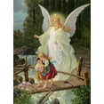 thumbnail image 2 of Anonymous 25x32 White Modern Wood Framed Museum Art Print Titled - Guardian Angel, 2 of 4