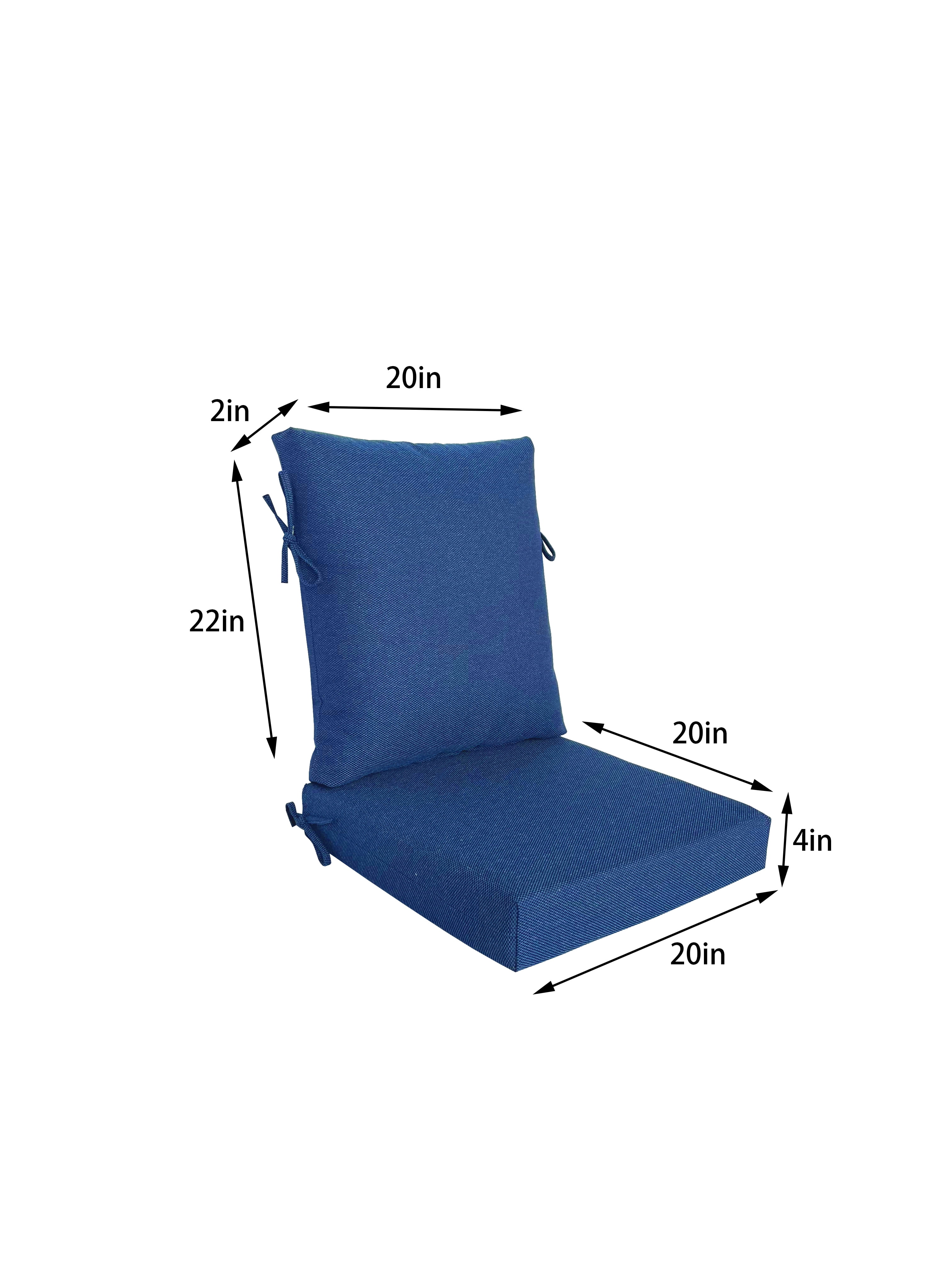 Better Homes & Gardens 20" x 22" Premium Navy Outdoor Dining Chair Cushion
