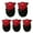 Red, variant on 5Pcs Outdoor Skiing Cycling Windproof Dust Sun Protection Face Cover Mask Scarf