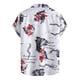 thumbnail image 3 of Camisas Para Hombre Manga Larga Camisa de manga corta con cuello vuelto y estampado suelto informal de Hawaii para hombre (Grey, XXL), 3 of 7