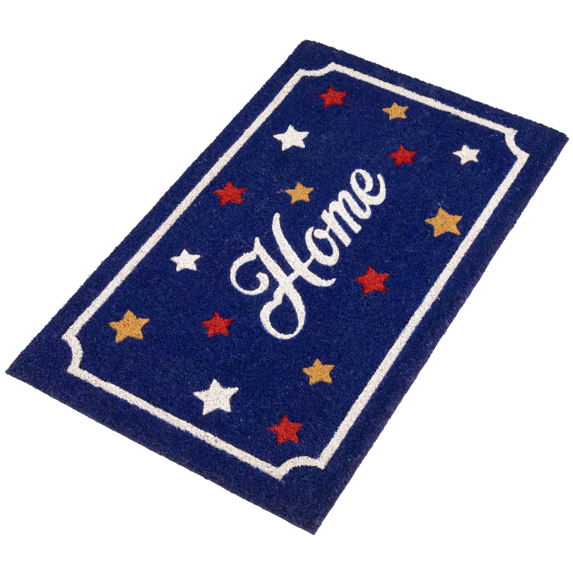Northlight Blue Coir "Home" Americana Outdoor Doormat 18" x 30"