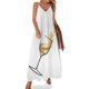 thumbnail image 1 of Vestido sin mangas de vino blanco blanco para mujer vestido de cumpleaños de verano, 1 of 7