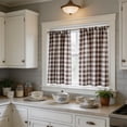thumbnail image 4 of Tunhigl Plaid Printed 2-Piece Curtain Set, Light Filtering Window Curtains For Bedroom Kitchen Cafe, 4 of 5