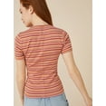 thumbnail image 6 of Free Assembly Women's Ribbed Crewneck Tee with Short Sleeves, Sizes XS-XXXL, 6 of 8