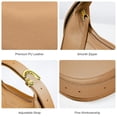 thumbnail image 6 of KXF Women's Leather Crescent Hobo Shoulder Bag, Vintage Casual Underarm Purse with Adjustable Strap for daily wear, 6 of 8