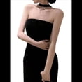 thumbnail image 3 of Vestido de Mujer Sin Tirantes y Espalda Descubierta, Ajustado, con Abertura en la Cadera, , Informal, Elegante, para Fiesta Negro M, 3 of 10