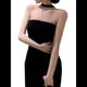 thumbnail image 3 of Vestido de Mujer Sin Tirantes y Espalda Descubierta, Ajustado, con Abertura en la Cadera, , Informal, Elegante, para Fiesta Negro M, 3 of 10