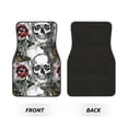 thumbnail image 2 of Disketp Skulls Roses for Crystal Velvet Car Mats Four-Piece Set,All-Season Automotive Protection, Vehicles, Cars, Trucks, and SUVs,Anti-Slip Design, 2 of 7