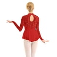 thumbnail image 2 of Aislor Women's Girls Ballet Dance Dress Lace Long Sleeve Figure Ice Skating Dress Leotard Dancewear, 2 of 7