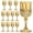 Gold, variant on 7OZ Plastic Wine Glasses, Reusable Vintage Goblets Unbreakable Drinking Glasses Crystal Water Cups Champagne for Wedding, Parties, Mother's Day (12, Pink)