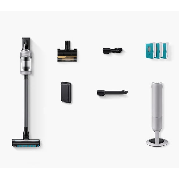 SAMSUNG Bespoke AI Jet Lite Cordless Stick Vacuum with All-in-One Clean Station | 280AW Suction | Pebble Gray | VS80F28DMP/AA | Brand New