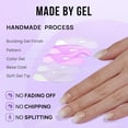 thumbnail image 5 of Square Ombre Press On Nails -Soft Gel Press On Nails Short with Nail Glue, 16 Sizes - 32 Reusable Fake Nails Kit, Vanilla Cream, 5 of 7