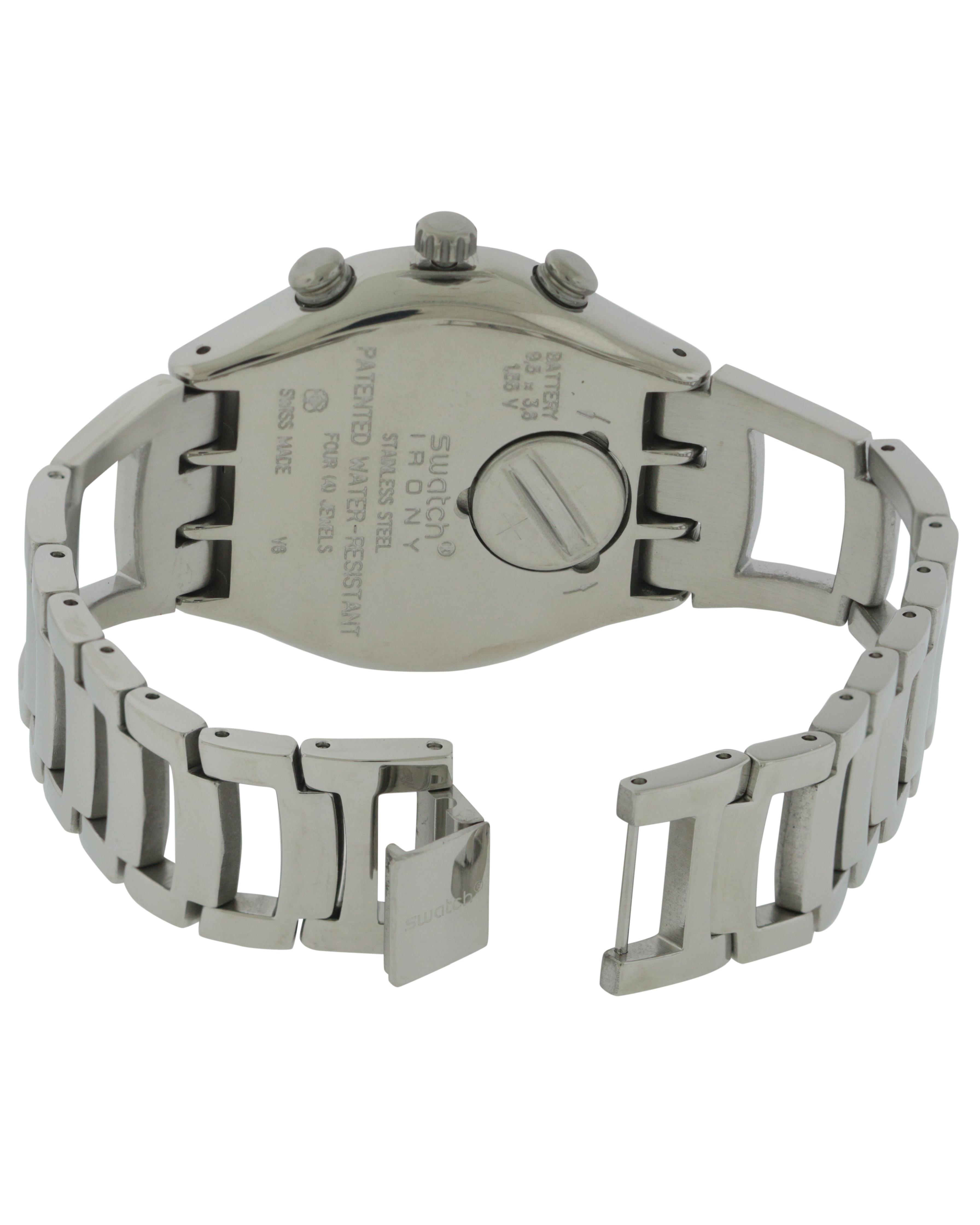 Swatch Irony Pure Powder Silver Dial Stainless Steel Ladies