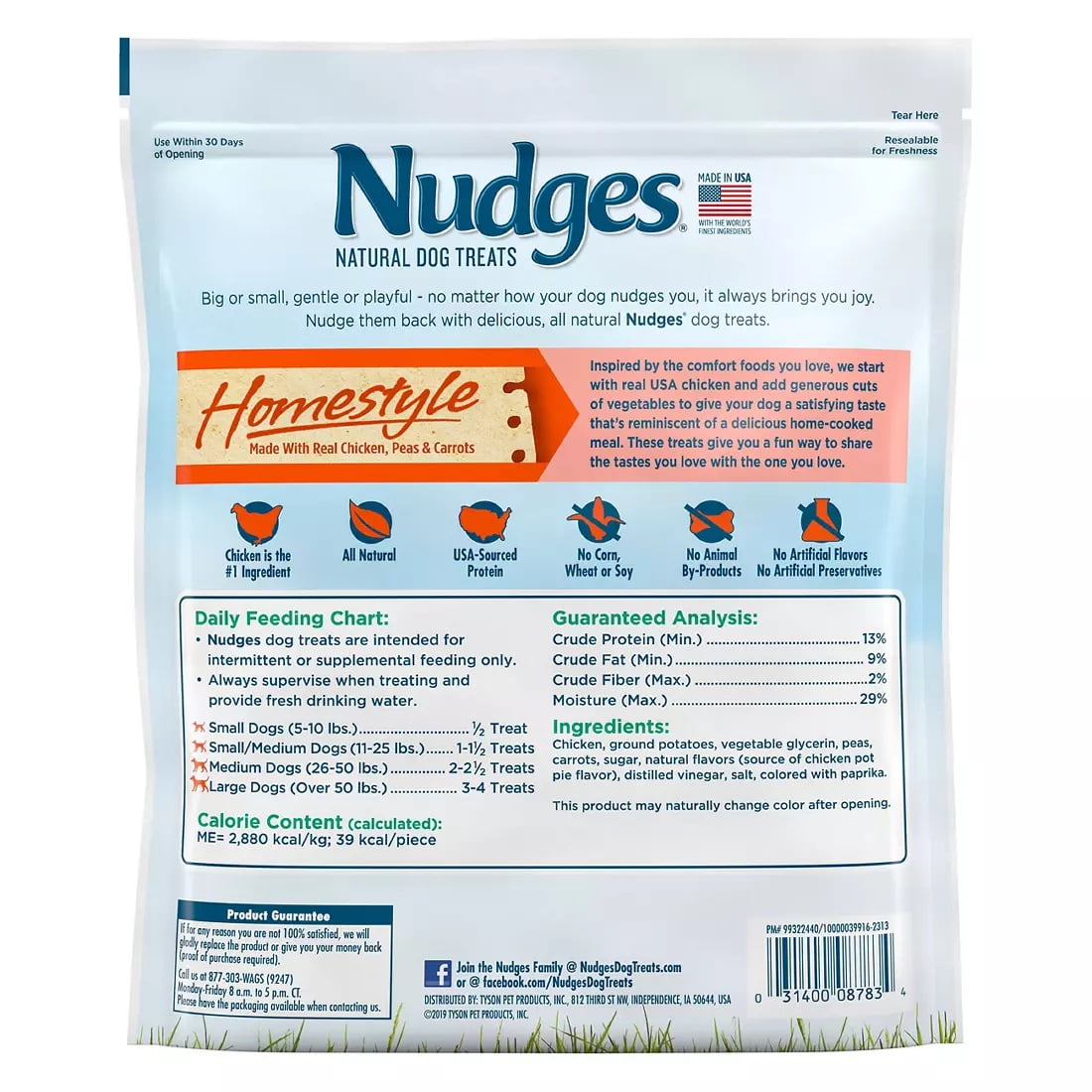 Nudges Homestyle Pot Pie Dog Treats, 40 oz.