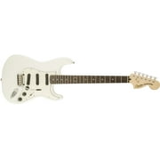 Fender Squier Deluxe Hot Rails Stratocaster Electric Guitar, Rosewood Fingerboard - Olympic White