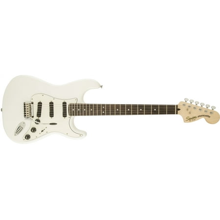 Fender Squier Deluxe Hot Rails Stratocaster Electric Guitar, Rosewood Fingerboard - Olympic White