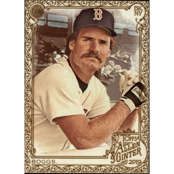 Collectible 2019 Topps Allen and Ginter Gold Hot Box #186 Wade Boggs Boston Red Sox MLB Baseball Parallel Trading Card