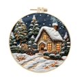 thumbnail image 1 of Gkeoshab Suspend des Kits d'Artisanat de Broderie de Noël, Bricolage de Noël à la Main Motifs de Broderie Kit Estampé Adultes Enfants Débutants Kit de Broderie Estampé 。 (Noël Chaud B) Maison et Jardin, 1 of 7