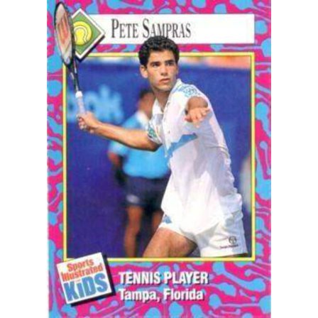 Pete Sampras 1993 Sports Illustrated for Kids tennis card (trimmed)