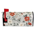 thumbnail image 2 of Yayeee Mailbox Cover Magnetic Large Size Post Box Cover Wrap Decor, Red and White Floral Pattern, 2 of 9