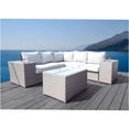thumbnail image 2 of JERFIT 8-Piece Outdoor Patio Sectional Set with Tempered Glass Coffee Table, Grey Mix HDPE Wicker, No Assembly Required, 2 of 8