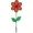 Rose, variant on In the Breeze 2640 — 13.5-Inch Rose Spinner with Leaves, Realistic Printed Flower Spinner