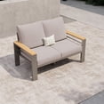 thumbnail image 4 of LazySunsets Aluminum Patio Furniture Set 2 Seats, Light Gray, 4 of 9