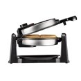 thumbnail image 1 of Chefman Rotating Belgian Waffle Maker, 180° Flip Iron w/ Non-Stick Plates, Adjustable Timer, Locking Lid, & Drip Plate, Space Saving Storage, Mess-Free Breakfast, Stainless Steel/Black, 1 of 5