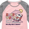 thumbnail image 3 of Peanuts - Hard Work - Toddler And Youth Girls Raglan Graphic T-Shirt, 3 of 6