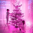 thumbnail image 3 of Battery Operated Fairy Lights with Remote, 33FT 100 LED Twinkle Lights Timer Waterproof 8 Modes Outdoor Firefly Starry String Lights for Bedroom Christmas Wedding Party Home Decor, Pink, 3 of 14