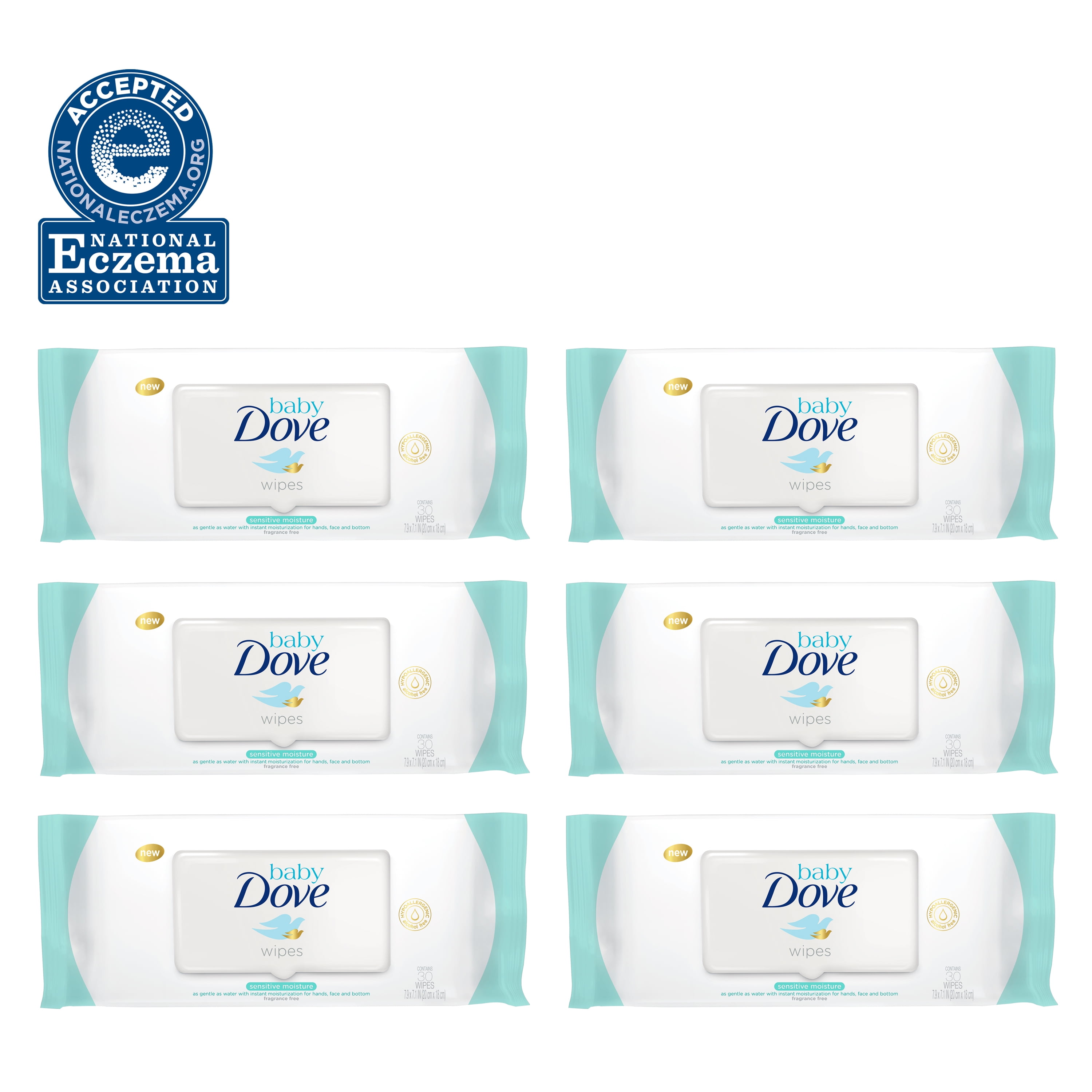 Baby Dove Sensitive Moisture Baby Hand & Face Wipes (180 ct)