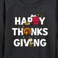 thumbnail image 3 of Peanuts - Happy Thanksgiving Icons - Women's Lightweight French Terry Long Sleeve Shirt, 3 of 6