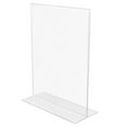 thumbnail image 6 of Deflecto® Anti-Glare Double Sided Sign Holder, Portrait, 11 3/16"H x 8 1/2"W x 3 3/4"D, Clear, 6 of 8