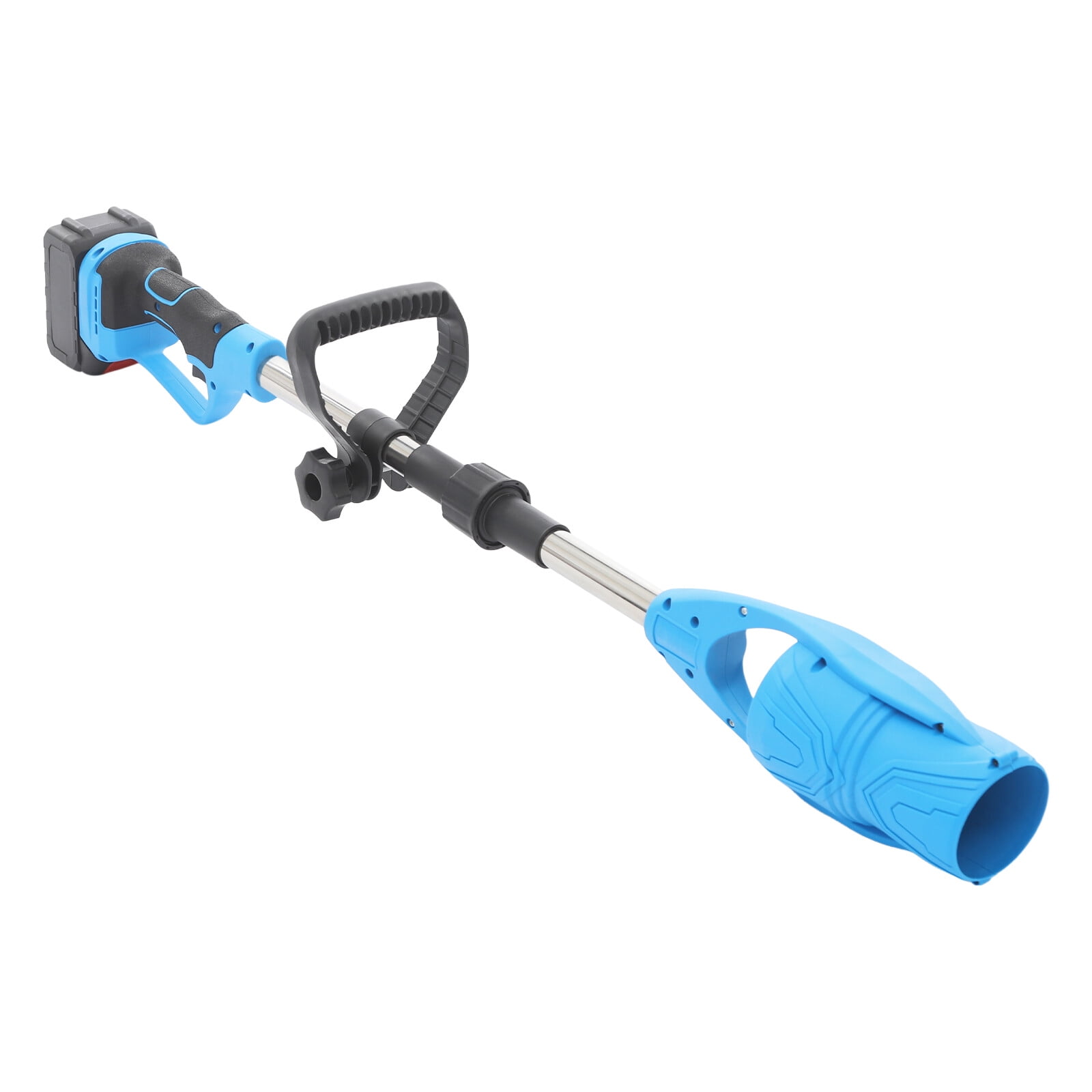 ToppiJoy 400W Leaf Blower Cordless, Lithium Battery Powered Leaf Blower, Electric Handheld Sweeper with Auxiliary Handle, for Lawn Care (Blue+Black)