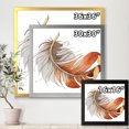 thumbnail image 4 of Designart 'Orange Ethnic Bird Feather On White' Bohemian & Eclectic Framed Art Print, 4 of 4