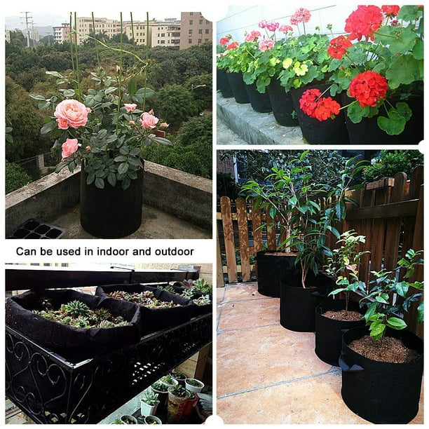 Lot de 4 sacs de culture de jardin de 5 gallons pour légumes – Pots de  fleurs