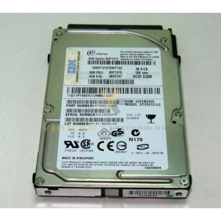 36gb 10k U160 Hard Drive - 90P1312 - IBM 90P1312 36GB 10K U320 SFF SCSI HDD