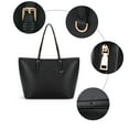thumbnail image 6 of Ladies Handbag Tote Simple Casual Large Shoulder Bag Top Handle Handbag for Business for Women(Black), 6 of 10