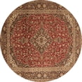 thumbnail image 1 of Ahgly Company Indoor Round Medallion Brown Traditional Area Rugs, 5' Round, 1 of 4