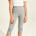 thumbnail image 6 of Aofany 3-12Y Girls Capri Leggings Stretchy Summer Cropped Tights Soft Dance Yoga Pants for Kids Teens Daily Wear, 6 of 9