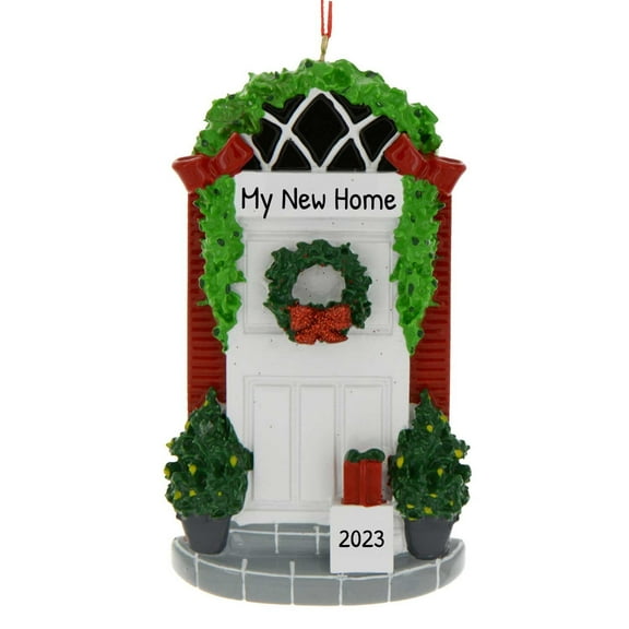 Personalized New Apartment Ornament 2024 - First Christmas In New Home Ornament 2024, Apartment Warming Gifts, House Warming Gifts New Home - Door With Presents - Free Customization