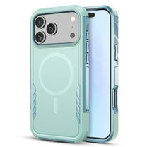 MyBat Pro Fortress Series Case for iPhone 17 Pro,Non-Slip Grip,Rugged Design,MagSafe Compatible,Light Blue
