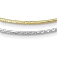 thumbnail image 2 of Avariah Diamonds 14K Yellow Gold White w/Rhodium Reversible Adj. Omega Necklace - 16"- Made In Italy Chain, 2 of 9