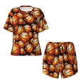 thumbnail image 4 of Naloa Vintage Basketball Women's Short-Sleeved Pajama Set, Loungewear, Summer pajamas, Breathable Cozy - X-Large, 4 of 9