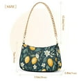 thumbnail image 3 of FORMRS Womens Shoulder Bag with Chain Strap Clutch Purse Cute Tote Handbag, Blue Floral Lemons, 3 of 7
